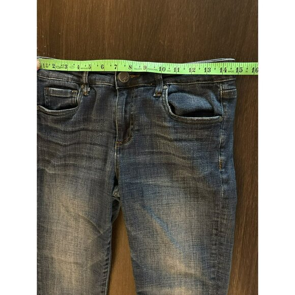 Kut From The Kloth Amy Crop Straight Leg Rolled Raw Hem Jeans Size 6 - Picture 9 of 11
